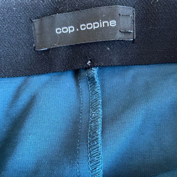 COP COPINE designer pencil skirt in teal with front slit, size small - Picture 7 of 14